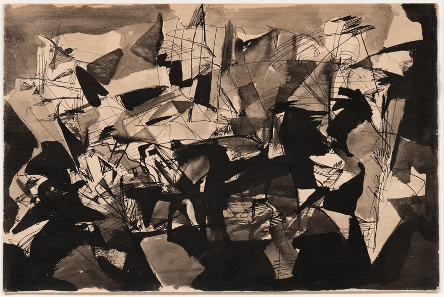 En savoir plus sur l’œuvre Jean Paul Riopelle, <i>Eaux-mères</i>, 1947″ />
    </div>
    <div class=